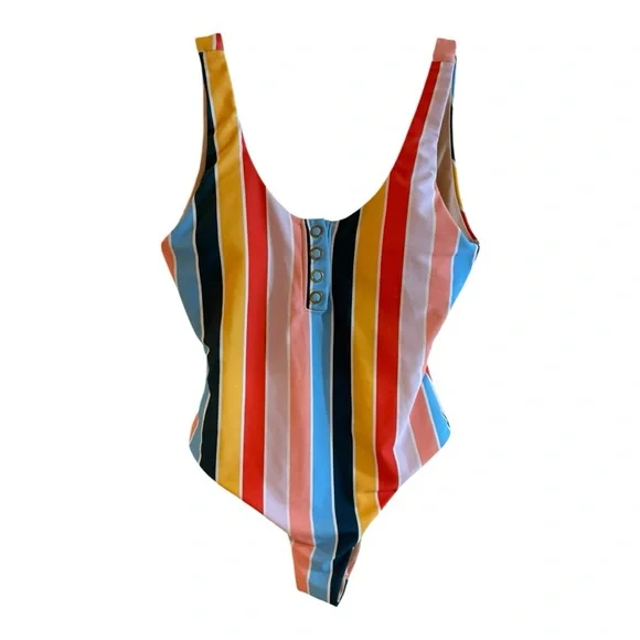 Colorful Striped Swimsuit - Picture 2 of 5